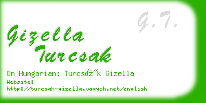 gizella turcsak business card